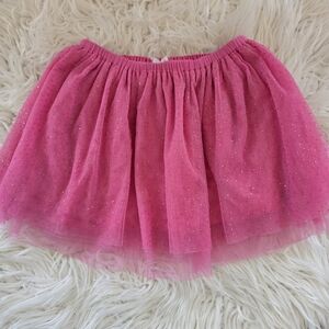 Mud Pie Pink & Gold Sparkle Tulle Skirt